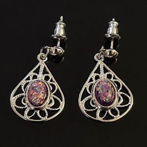 ✨Gorgeous Alpine Opal Earrings in Silver